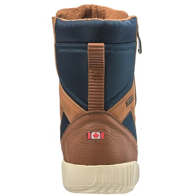PAJAR Pearson Men’s Winter Snow Sneaker Boot Cognac Brown Navy Blue Size 9-9.5” PAJAR Pearson Men Cognac Winter Snow Zip Boot Rated to -30C  main image 2