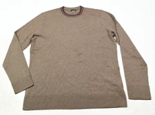 Smartwool Sparwood Crew Sweater Mens Medium Brown Merino Wool Long Sleeve