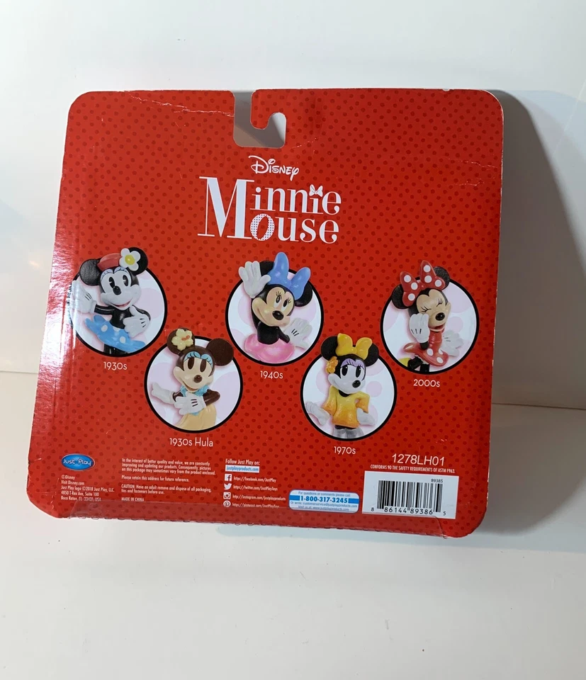 Mini figuras coleccionables de Minnie Mouse de Disney estilos de Minnie a través de los años nuevas Foto 2 de 2
