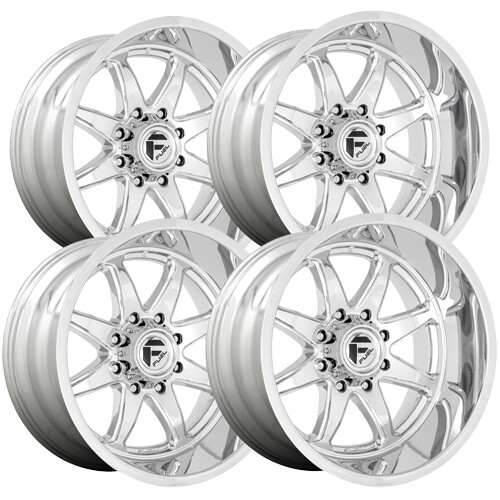 (Set of 4) Fuel D748 Hammer 20x10 8x6.5" 18mm Chrome Wheels Rims 20