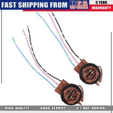2* Universal Pigtail Wire Female Socket 3157 U Harness Front Turn Signal Lamp