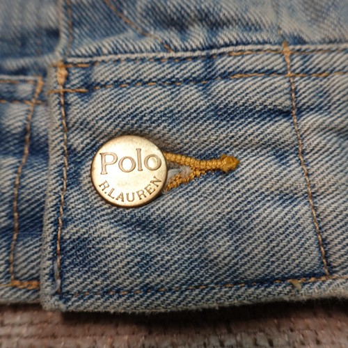 Giacca camionista vintage anni 90 Polo Ralph Lauren tipo 3 XXL denim lavaggio leggero - Foto 13 di 19