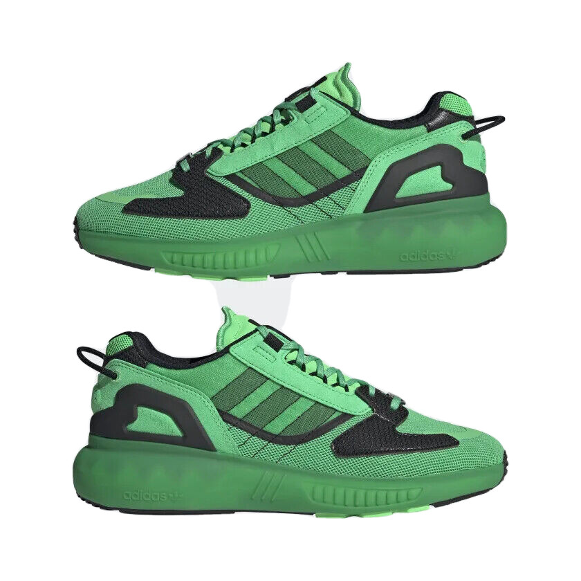 Adidas US 13 Men's Green Black Retro Run Lifestyle Boost Rare ZX 5K   GV7699 New thumbnail 12