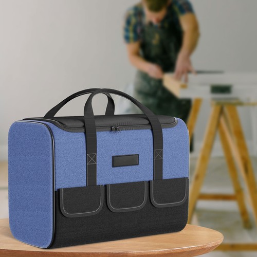 Multifunction Portable Hand Tool Bag Heavy Duty Big Canvas Storage Toolkit Case - Picture 6 of 12