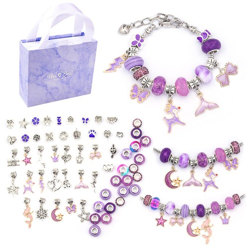 Bracelet Making Kit Beads Jewellery Charms Pendant Set DIY CraTK Girls Kids Gift - Picture 20 of 53