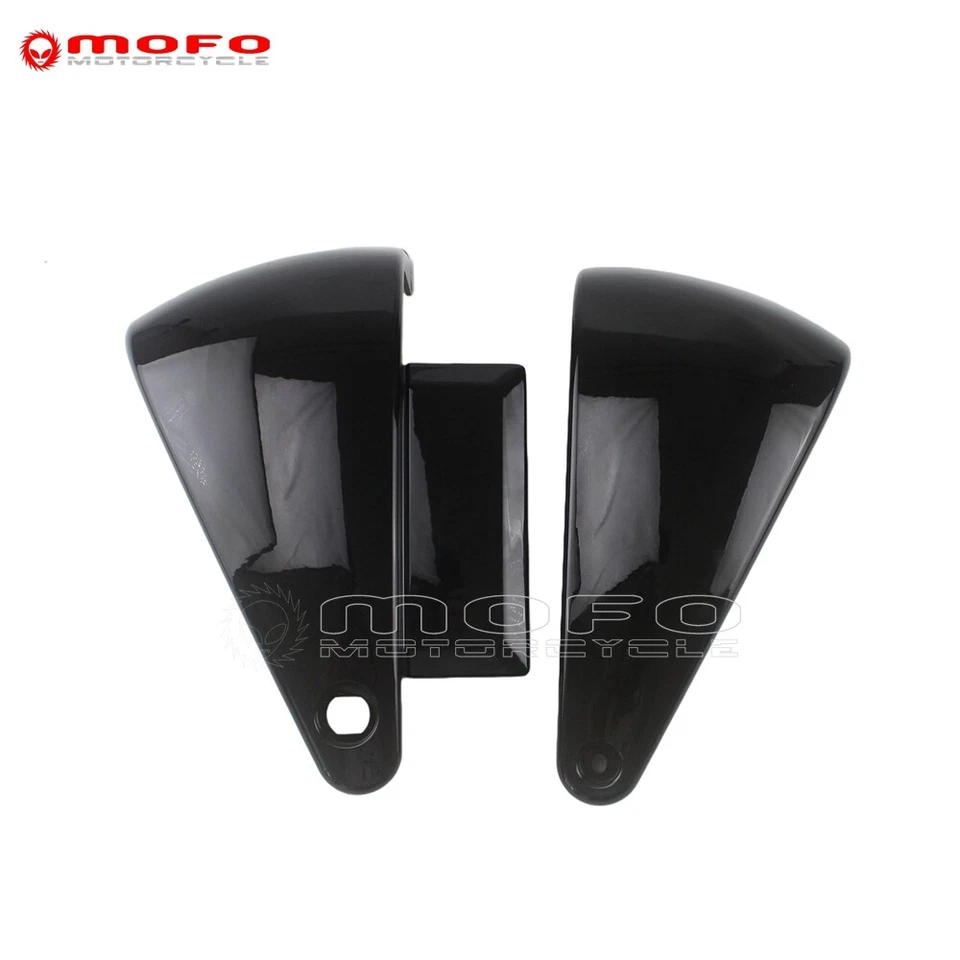 Cubiertas laterales de carenado de batería negras para Kawasaki Vulcan 400 VN400 VN800 1995-2006 Foto 2 de 4