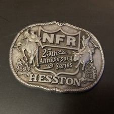 1983 Hesston National Finals Rodeo NFR Collectors Rodeo Cowboy Belt Buckle