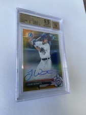 👉Logan Warmoth 17’  BC 1st Bowman Chrome GOLD On-Card RC Auto! BGS9.5! 10/50!🔥