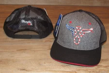 Wrangler American Flag Steer Stars & Stripes Rodeo Mesh Snapback Hat Cap Men's