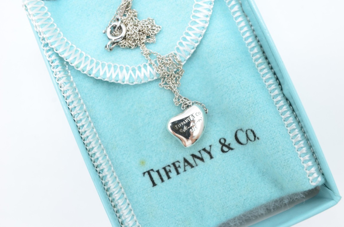 未使用 ティファニー ネックレス フルハート Elsa Peretti ケース付 TIFFANY&Co. ティファニー フルハート ネックレス シルバー