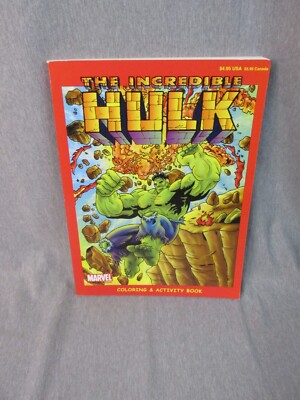 THE INCREDIBLE HULK Coloring & Activity Book Marvel UNUSED