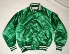 NEW WOT Old Stock Hollaway Green White Satin Jacket Boston Celtics Colors Medium