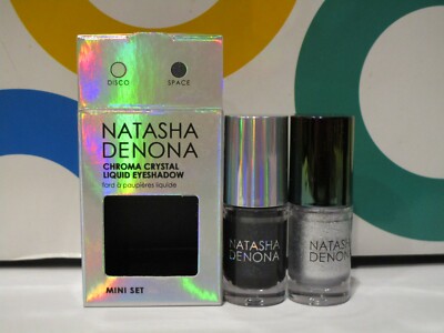 NATASHA DENONA ~ CHROMA CRYSTAL LIQUID EYESHADOW ~ DISCO / SPACE ~MINI SET BOXED