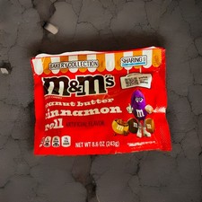 243g Bag Peanut Butter Cinnamon Roll M&Ms MNMs m and ms American Chocolate Candy