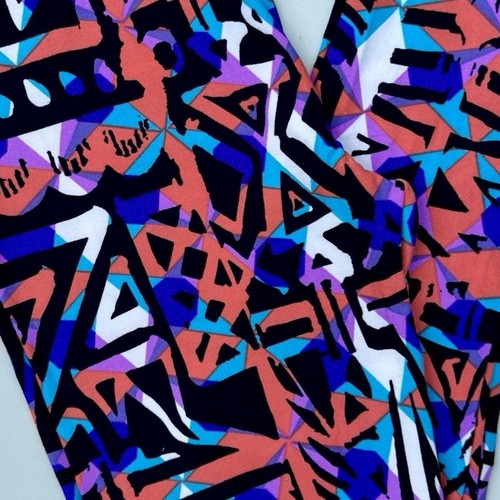 NEW OS Lularoe Leggings One Size (sz 2-10) Geometric Colorful Buttery Soft - Picture 8 of 13