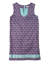 Vineyard Vines Girls Sleeveless Shift Dress Fan Shell Paisley Pink Blue Size 8