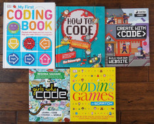 Lot 5 Coding for Kids Scratch Games Children's Books Learn How to Code
