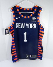 Men New York Knicks Bobby Portis #1 Navy City...