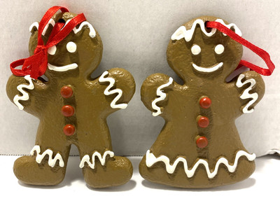 2 Vintage Gingerbread Cookie Ornaments Christmas Around The World House Of Lloyd