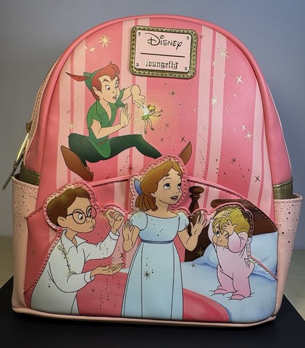 Disney Loungefly Peter Pan 70th Anniversary You Can Fly Mini Backpack Pink