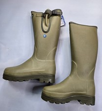 LE CHAMEAU VIERZONORD PLUS NEOPRENE LINED MEN'S ICONIC GREEN WELLINGTON BOOTS