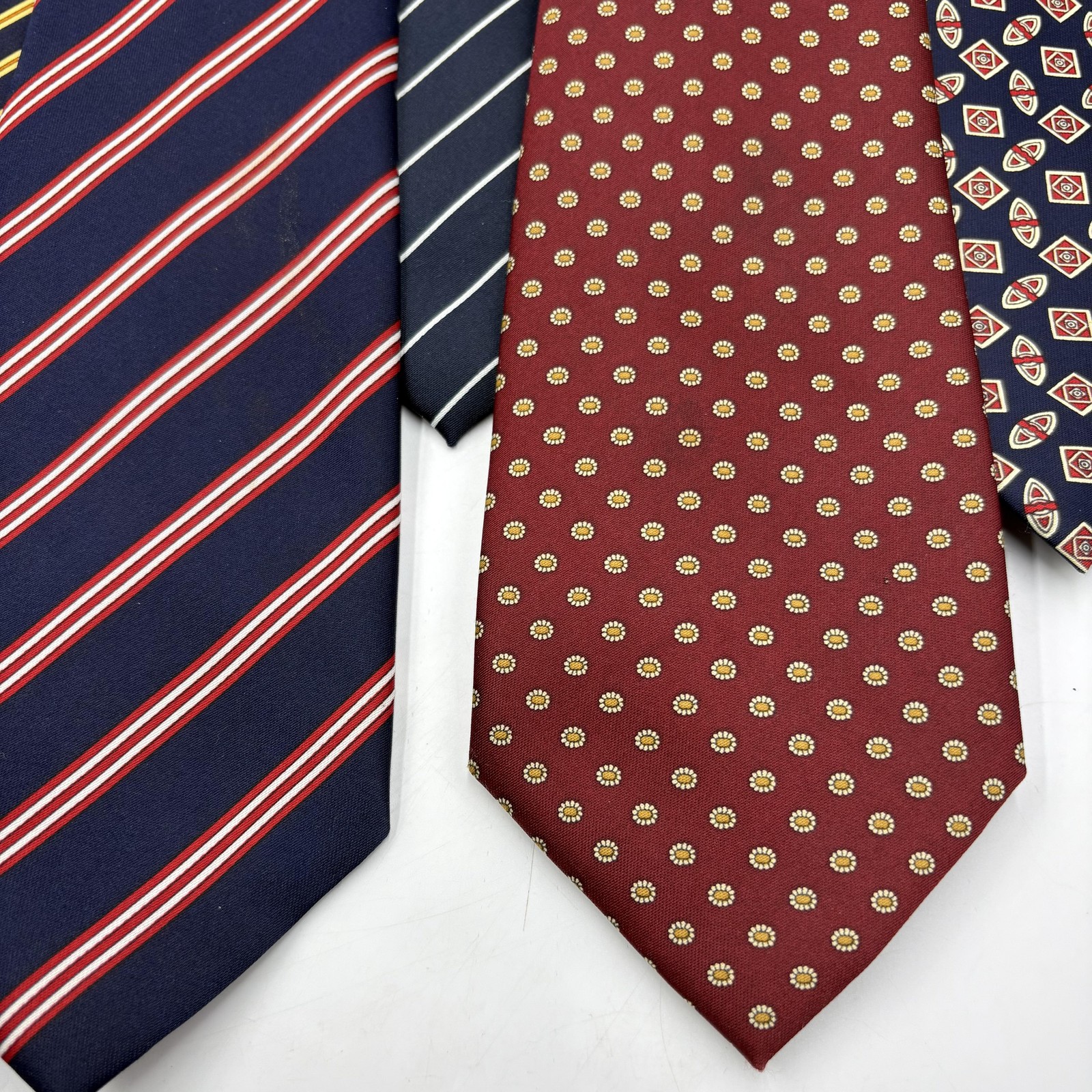 Rene Chagal Ties Lot Mens One Size Multicolor Silk Geometric Classic Neckties image 3