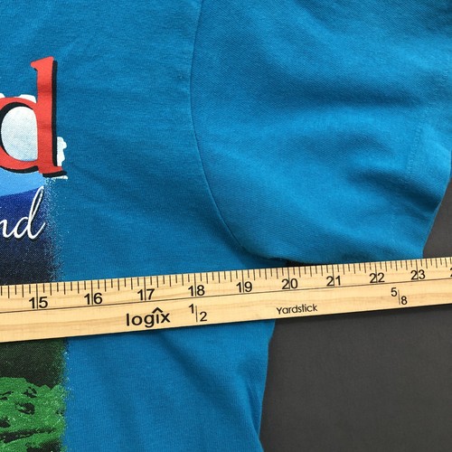 Vintage Neuseeland T-Shirt Fiordland Herren Small Blau Milford Sound Kurzarm - Bild 8 von 14
