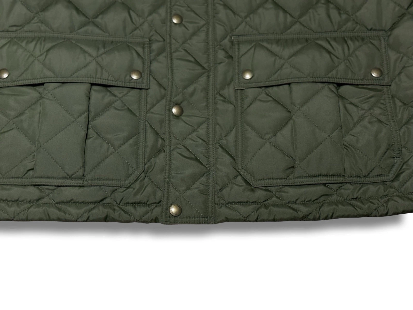 NWT! Lands End Quilted Jacket Mens XL Green Primaloft Corduroy Collar Chore Coat image 8