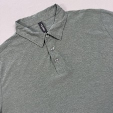Vuori Strato Tech Polo Shirt Mens Small Sage Green Heather Short Sleeve V188