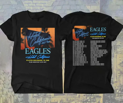 NEW The Eagles Hotel California Concert Tour 2021 T-Shirt
