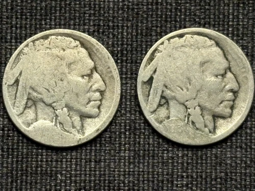 1913 Type 1 and Type 2 Buffalo Nickels - Restored Dates