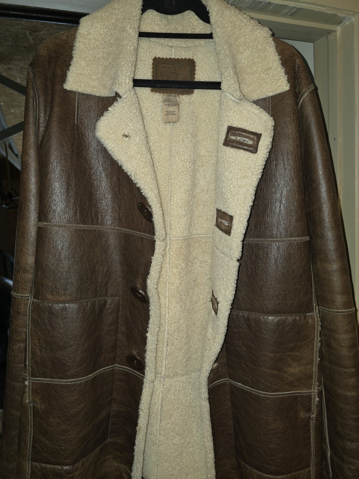 Ugg Australia Mens Shearling Coat Rozae Nichols Size Medium image 3