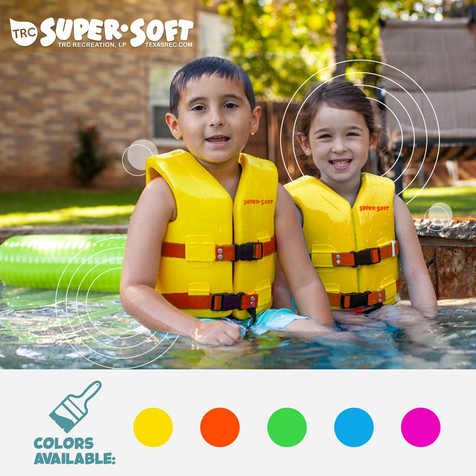 TRC Recreation Super Soft Child Life Jacket Swim Safety Vest, X Small, Yellow image 4
