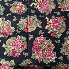 Cranston VIP Cotton Quilting Floral Fabric Christmas Floral Baskets 39" X 44"