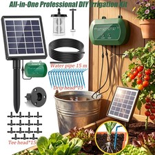 Solar Drip Irrigation System, Automatic Watering Kit with Split Design,49ft ,m