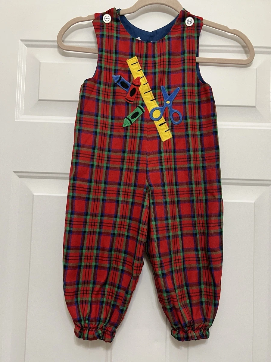 Combinaison Longue Kelly's Kids – Fille – Rouge Et Blanc à Carreaux – Taille 6