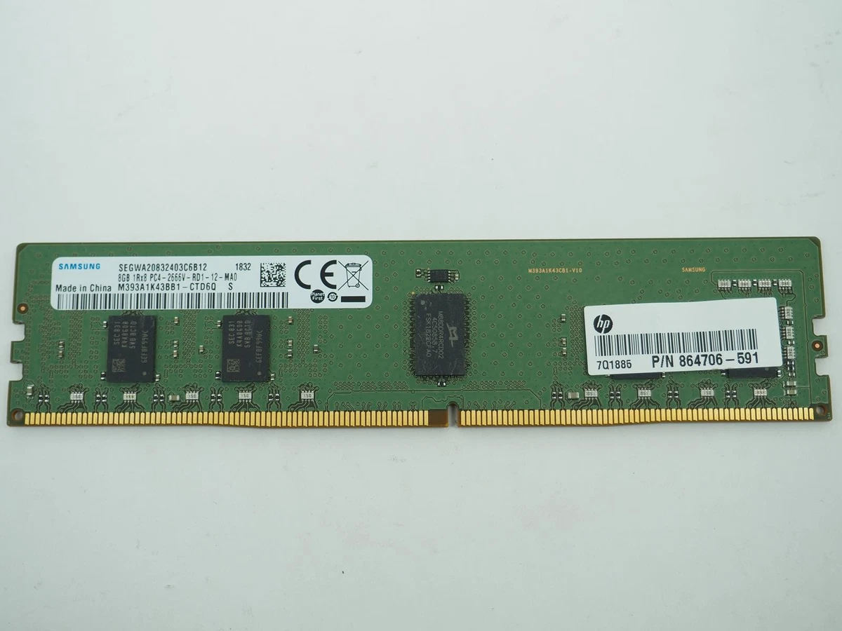 25+ Samsung PC4-21300 (DDR4-2666) Bus Speed Computer RAM 8 GB