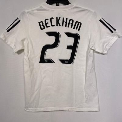 David Beckham #23 LA Galaxy MLS Adidas White Jersey T-Shirt Youth