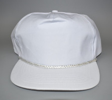 Vintage Blank White Rope Snapback Cap Hat