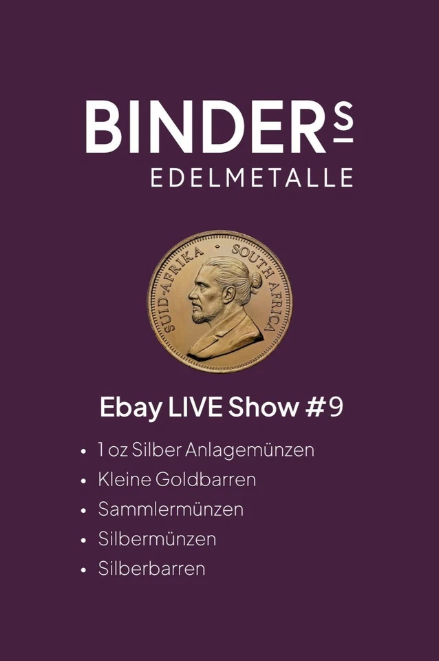 BINDERs Edelmetalle LIVE #9 - Silber & Gold, Münzen & Barren