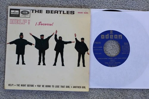 The Beatles  - Help! -  Spanish Picture Sleeve PS 7" EP