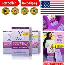 Discreet Anti-Itch Feminine Intimate Wipes with Odor Block Technology - 36 Count