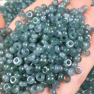 20Pcs Natural Grade A Jade Jadeite Lucky Gift Men Women Abacus Beads Pendant
