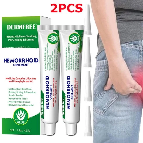 2Pcs Hemorrhoid Cream, Hemorrhoid Treatment, Hemorrhoid & Fissure Ointment, Fast