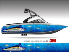 Blue Marlin Deep Sea Yellowfin Boat Wrap Kit ...
