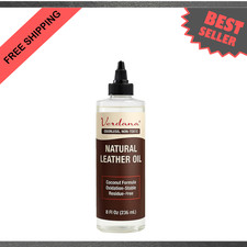 Leather Conditioner Oil 8 Fl Oz Plant-Based Non-Toxic Glossy Leather Care for