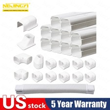3" W 17Ft Line Set Cover Kit For Mini Split/Central Air Conditioner PVC