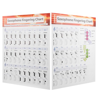 Saxophone Fingering Chart Basics Guide Übung Vergleich Tabelle Portable Coat OBM