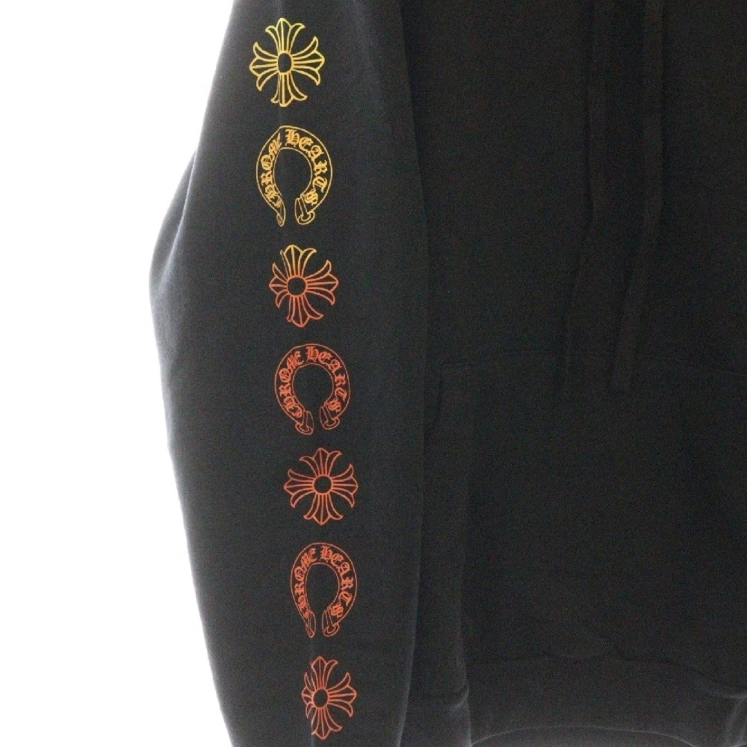 Felpa con cappuccio pullover CHROME HEARTS LOGO SFUMATO SWTSHRT PLV nera usata 6546a66c335e9