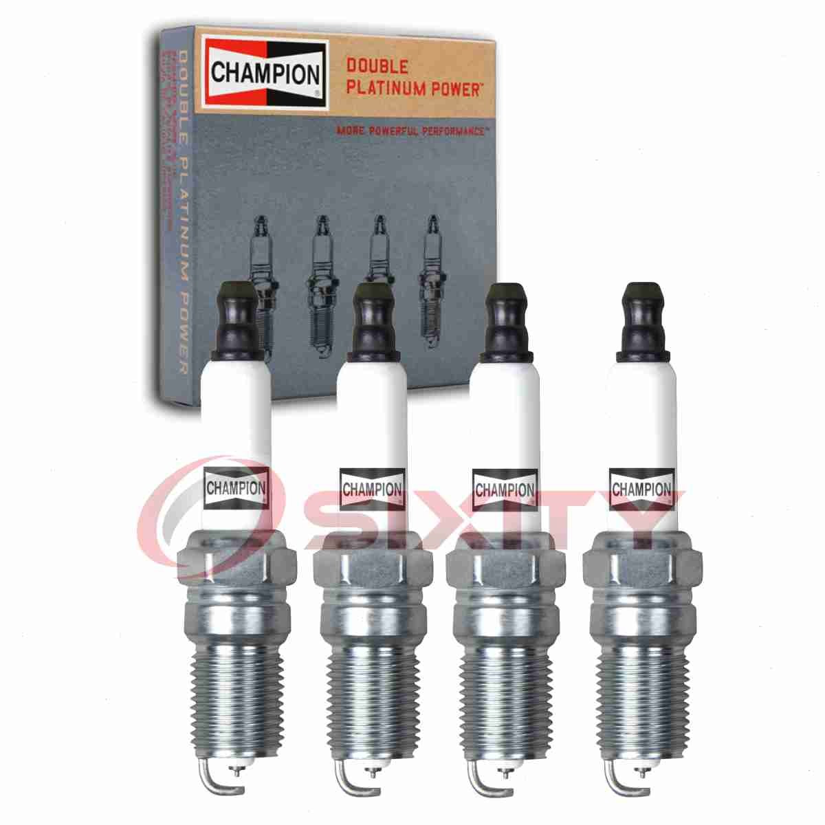 4 pc Champion Double Platinum Spark Plugs for 1996-2002 Chevrolet Cavalier wd